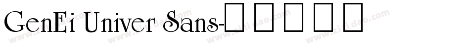 GenEi Univer Sans字体转换